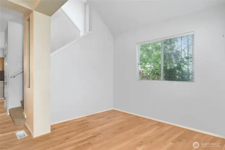 Living Room with Vaulted Ceilings,  Photoshopped to remove personal items still in the home
