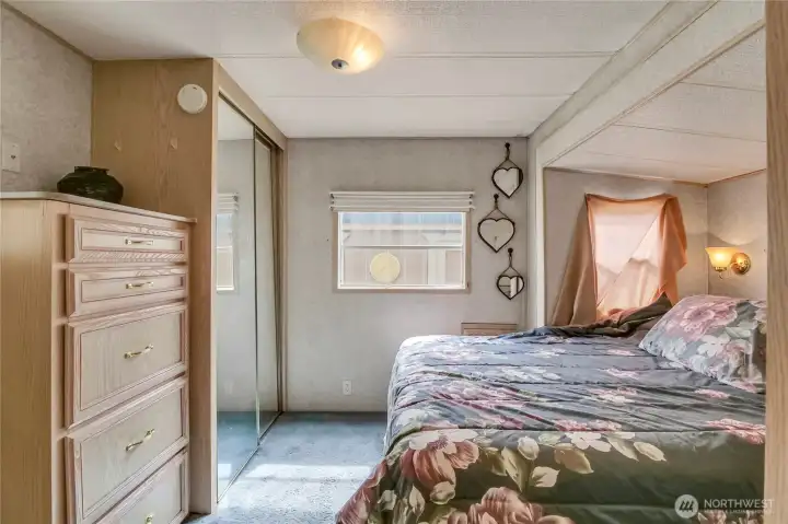 Comfortable bedroom provides a peaceful place to unwind.