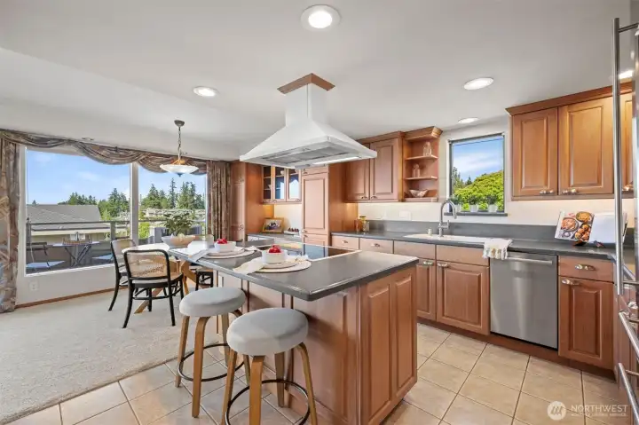 Tons of counterspace and storage. This kitchen is ready for a chef!