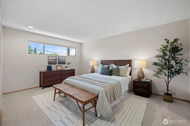 Large primary suite with plenty of privacy.