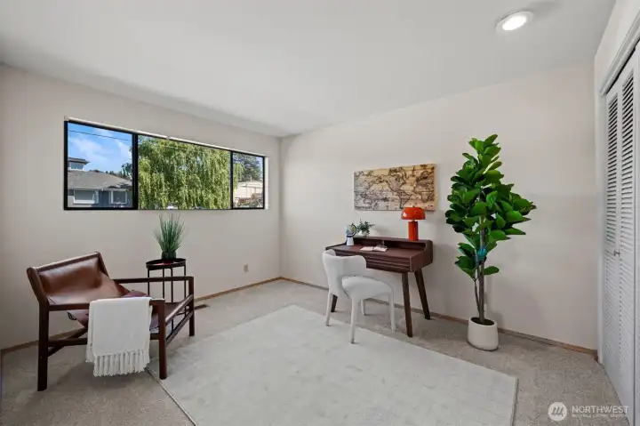 Second bedroom is perfect for an office, hobby room, or guest room.