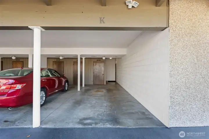 Your parking space is right next to the entry door! Your storage closet is also on this floor.