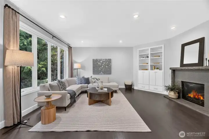Expansive Family Room Open to Kitchen
