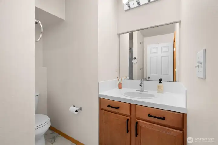 3/4 bath in the downstairs basement.