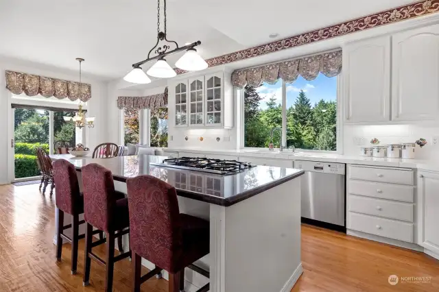 A kitchen with all the space and storage options  you will need - including a walk-in pantry.