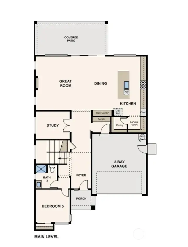 Disclaimer-Main Floor-Marketing rendering of floor plan, illustrative purposes only-may vary per location.