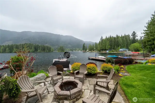 Lakeside fire pit