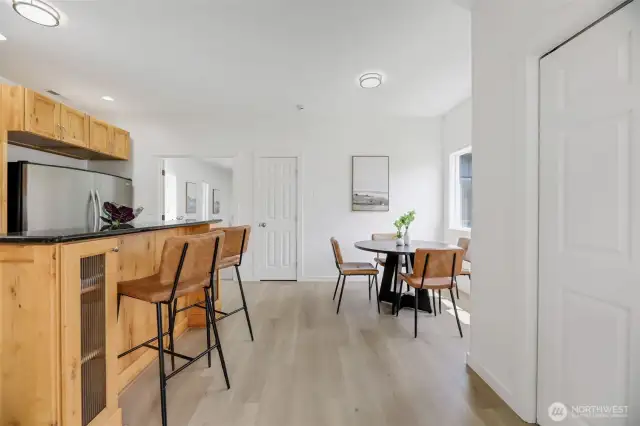 Kitchen and eating area