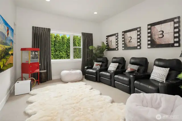 Bonus room with surround sound and theater seating