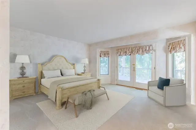 Virtually Staged Primary Bedroom