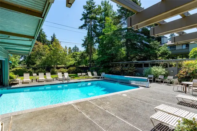 Indoor/outdoor pool is open year round.