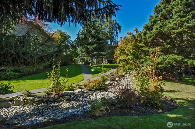 The community takes great pride in the beauty of its grounds.
