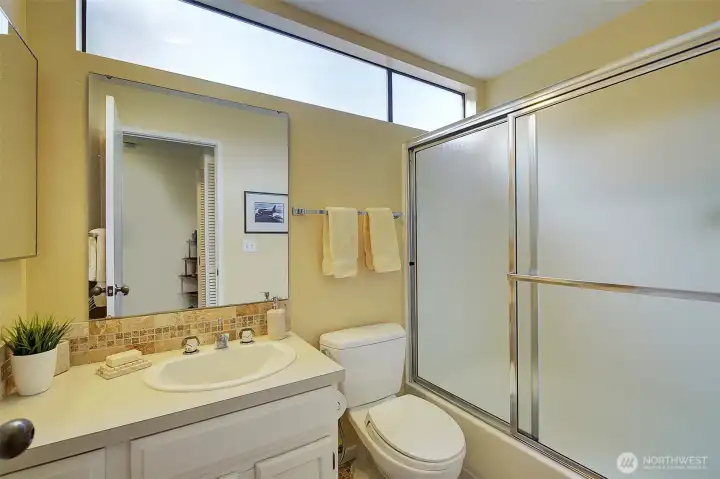 Recently remodeled full bath upstairs
