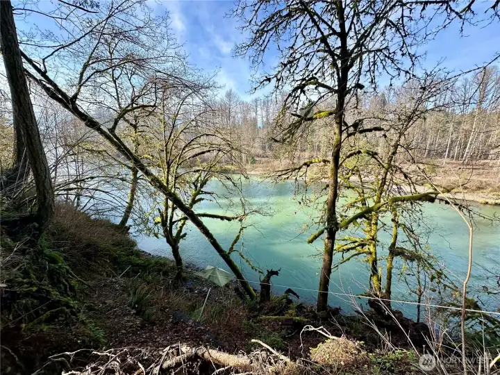 View From lot, personal river access here.