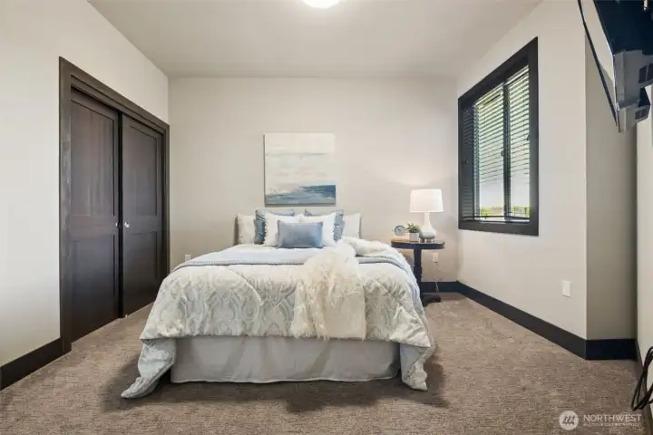 Bedroom #1 is on the main floor! Right next to the 3/4 bathroom making it GREAT for a guest room, or multigenerational living!