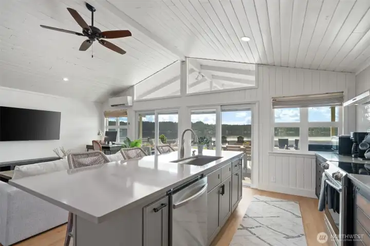 Open concept design, great for entertaining.