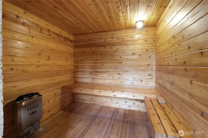Sauna in shed