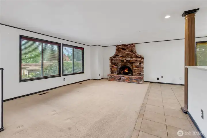 Fire has been virtually added to fireplace Fire has been virtually added to fireplace