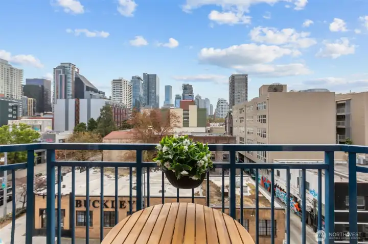 Sip your morning coffee while greeting the city every day