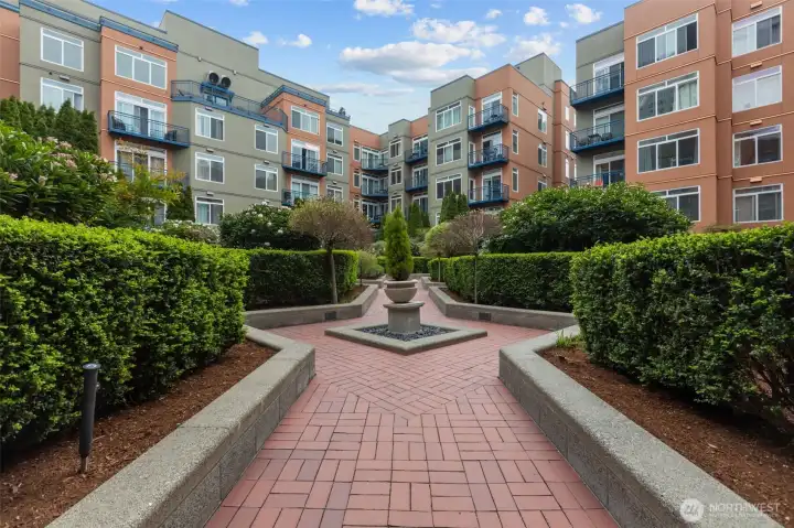Don't miss the 3rd floor courtyard with manicured landscaping