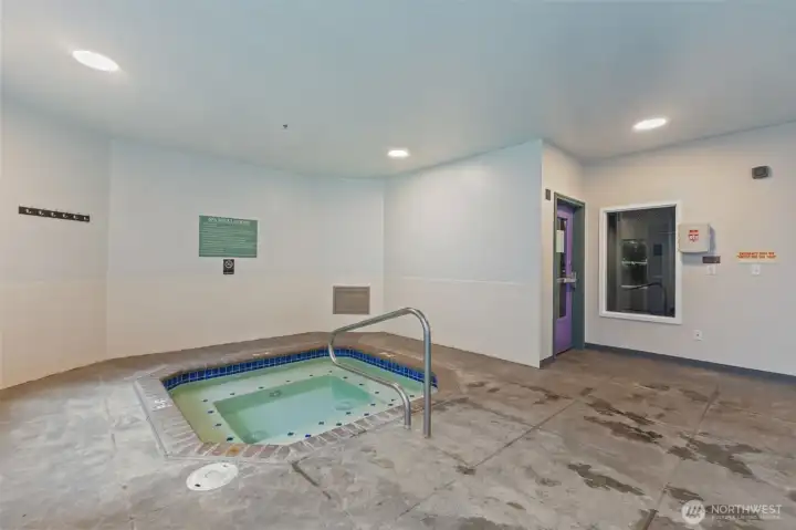 Pool, sauna and spa are located off of the 3rd floor courtyard