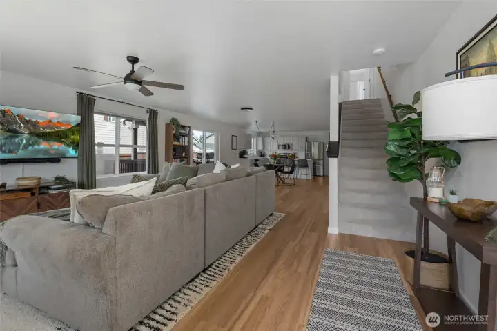 Enter into open concept living!