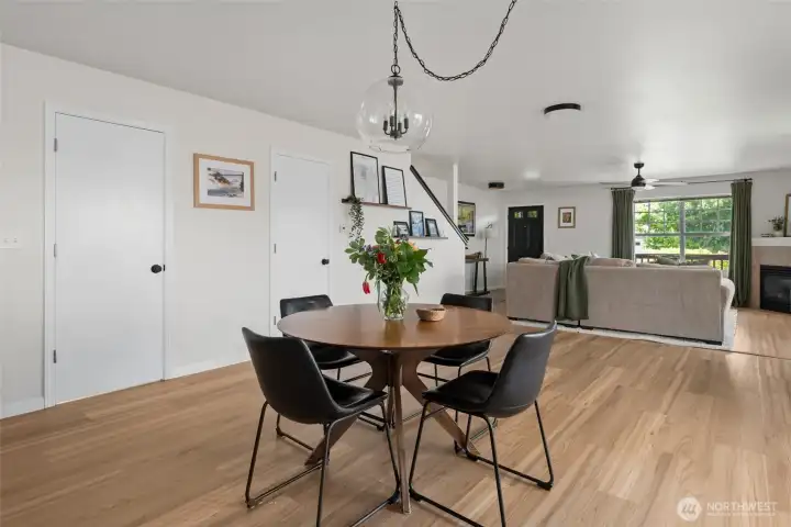 Dining area flows easily into your living room and kitchen.