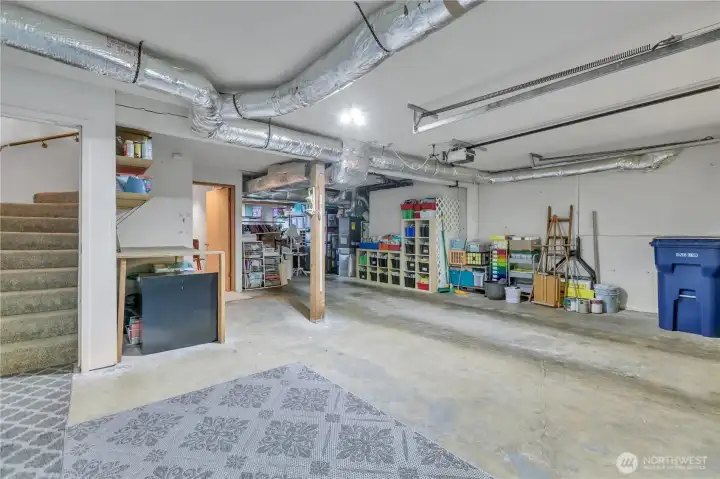 Oversized tandem garage offers parking for 2 cars, abundant storage, or flexibility for future additional living space.