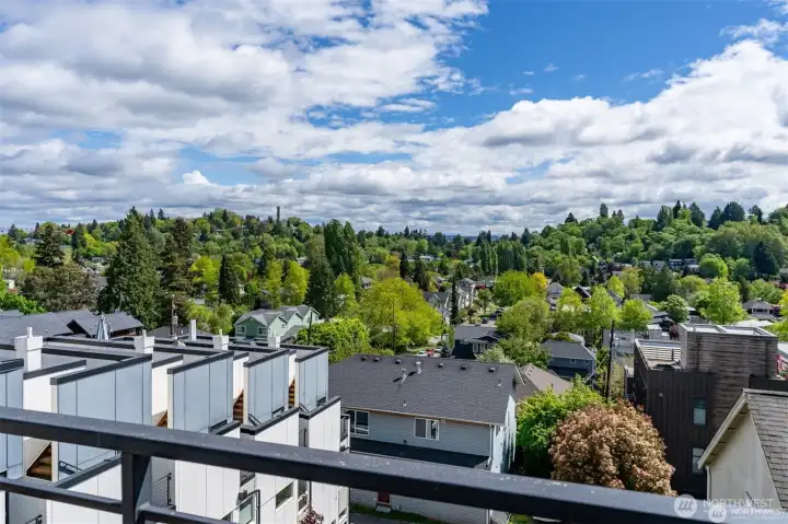 Great view over the city and mountains.