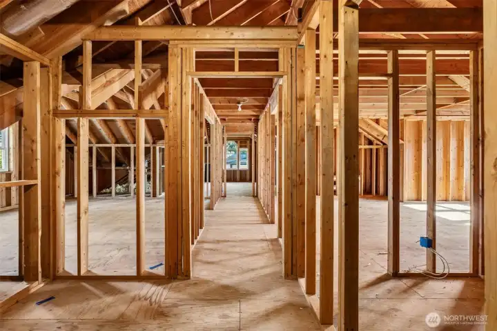 Unfinished attic space