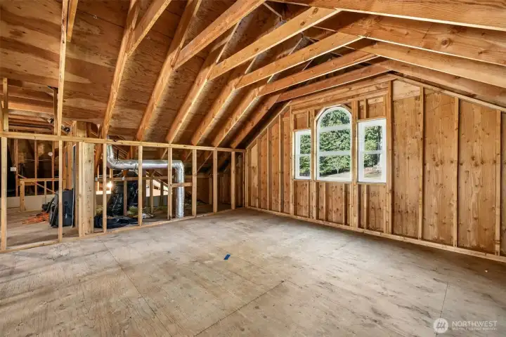 Unfinished attic space