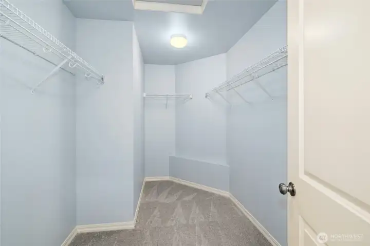 Dual walk-in closets.