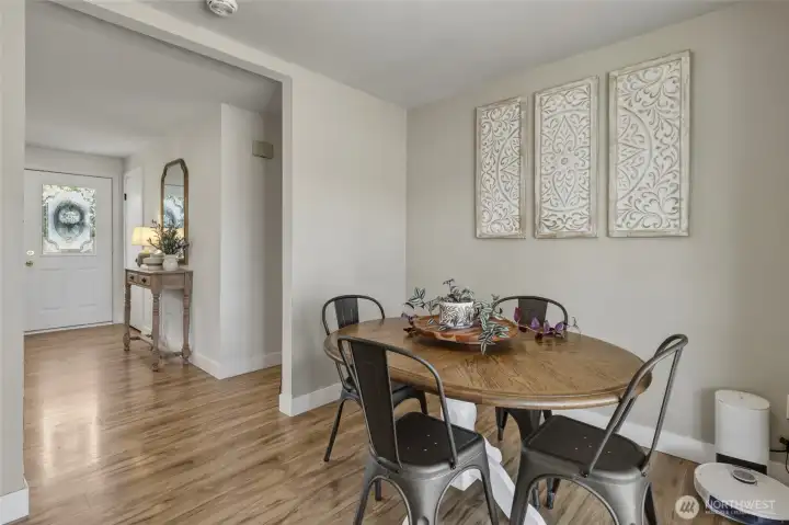 Dining area next to kitchen.