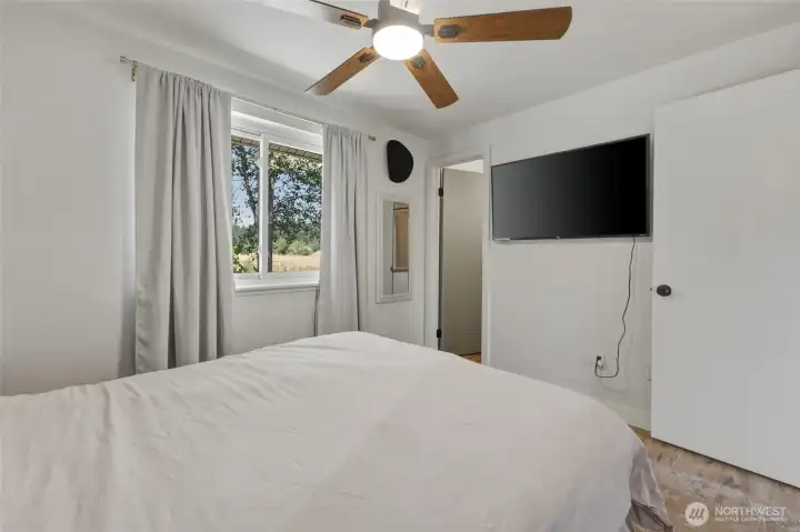 Primary with bathroom access.