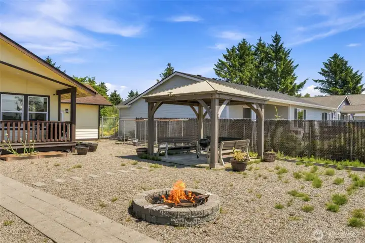 Gazebo area and firepit Gazebo area and firepit