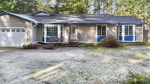 Sitting on over an acre of land, tucked away at the end of a dead-end street. Two car attached garage plus driveway.