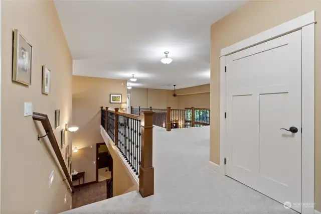 This is the upstairs landing that is so wide open and welcoming!