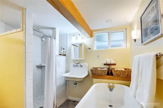 Lower level bath