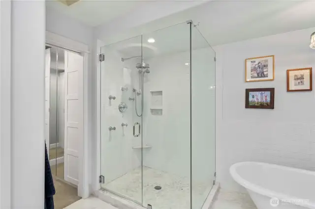 Primary shower.