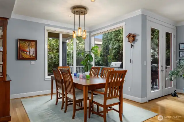 Large dining room.