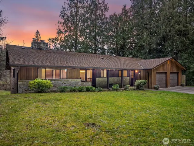 The house is situated nicely at amidst the green acreage.