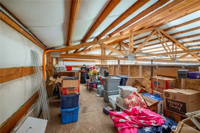 Spacious storage loft in shop