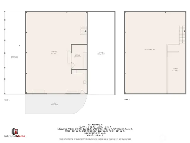 Layout of shop with dimensions