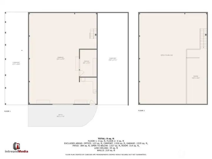 Layout of shop with dimensions