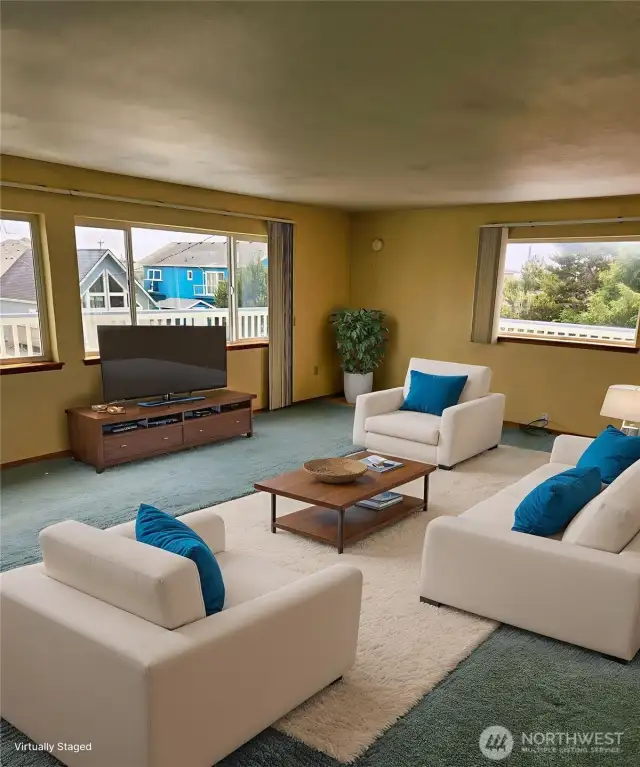 Virtual Staged Great room