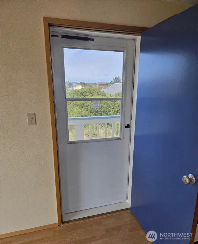 Doorway to backdeck and yard