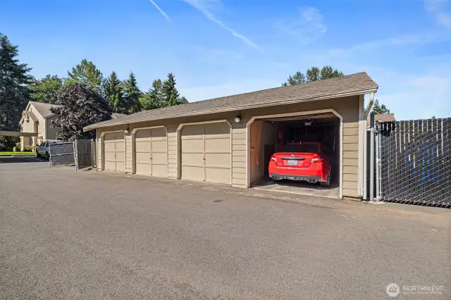 AND this private, detached garage is yours too!  RARE find - a carport AND a garage!