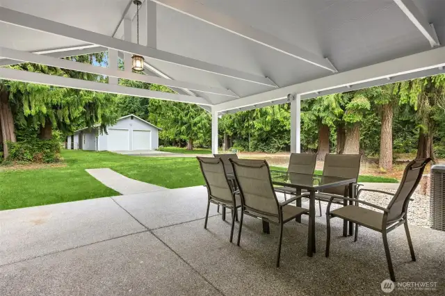 Stay dry on your covered patio.