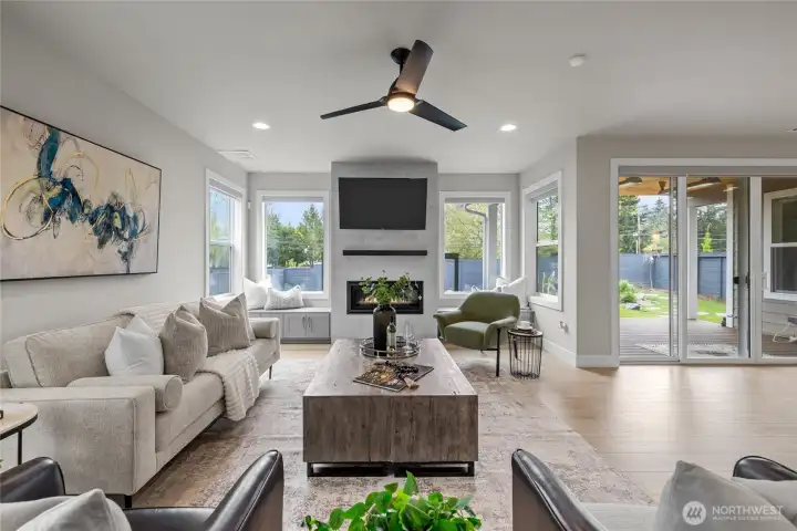 Plenty of natural light in the living area.