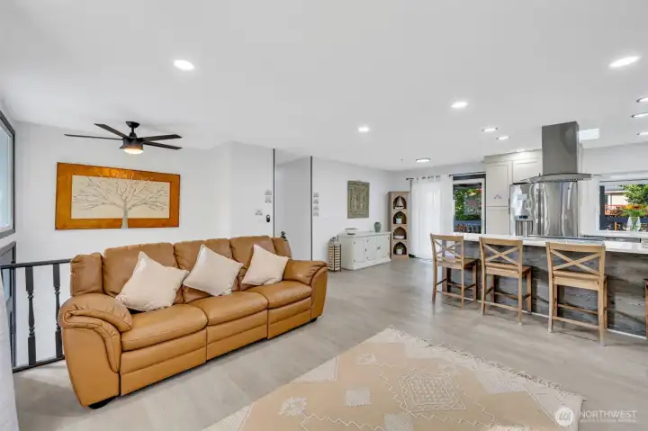 Great space for entertaining or just staring at the fireplace.